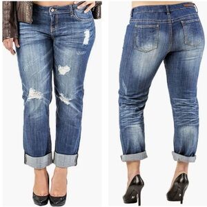 Standards & Practices NWT Medium Wash Distressed Straight Leg Jeans‎ Size 27